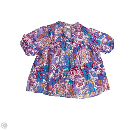 Top Short Sleeve By Umgee In Paisley Print, Size: 2x