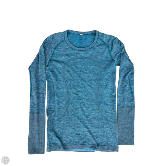 Athletic Top Long Sleeve Crewneck By Lululemon In Blue, Size: S