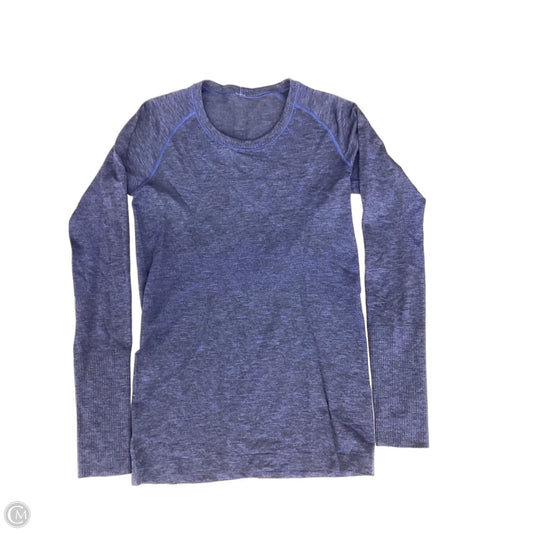 Athletic Top Long Sleeve Crewneck By Lululemon In Blue, Size: S