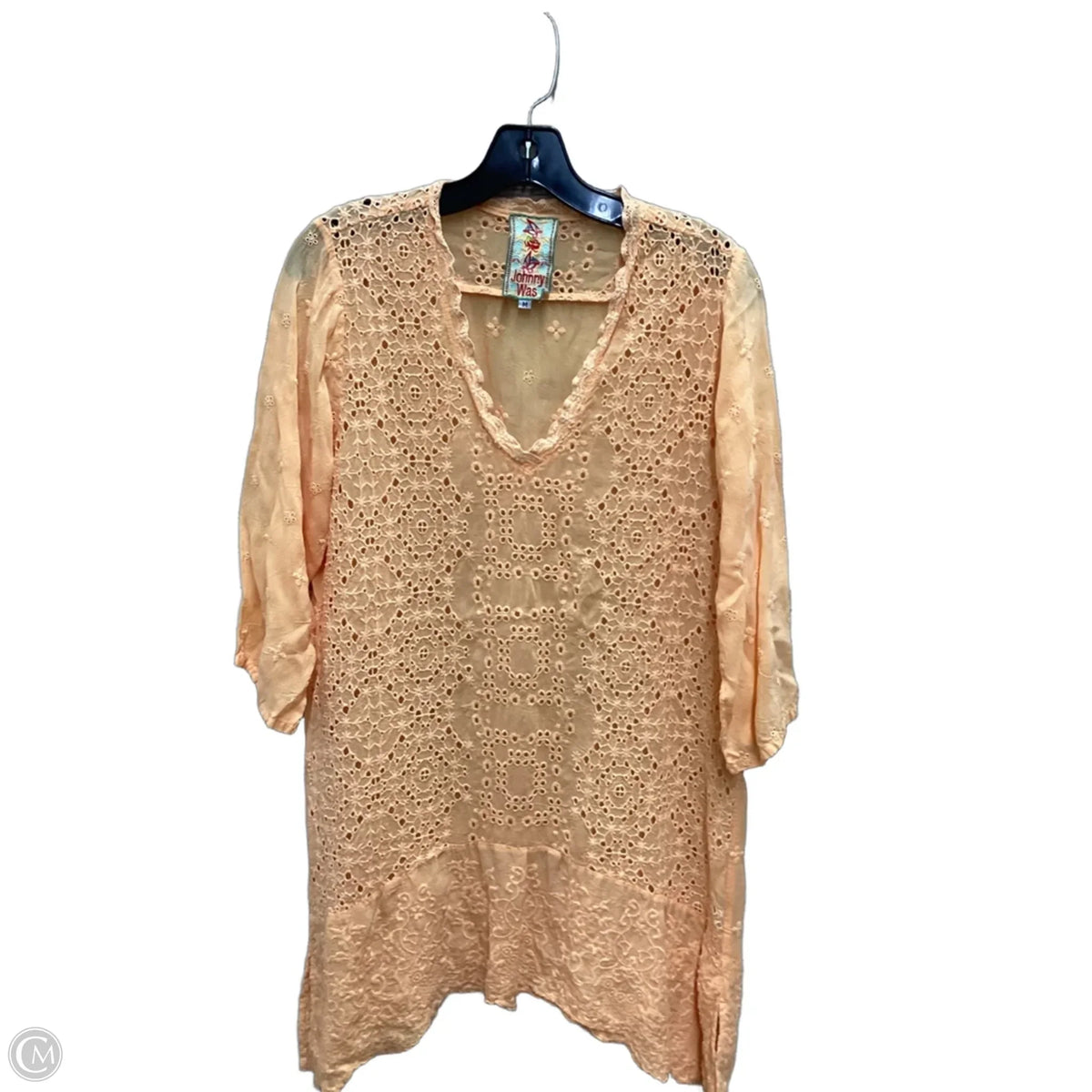Tunic Designer By Johnny Was In Orange, Size: M