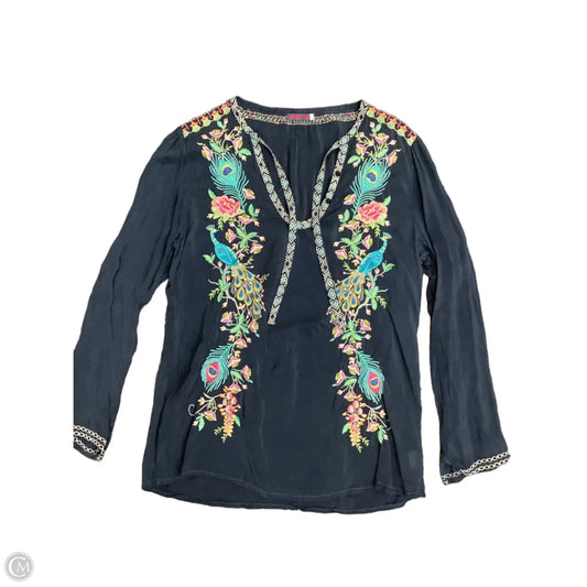Top Long Sleeve Designer By Johnny Was In Black, Size: M