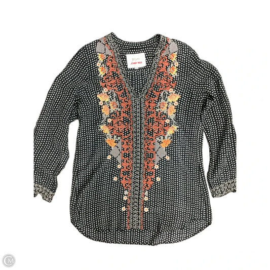 Top Long Sleeve Designer By Johnny Was In Black, Size: M