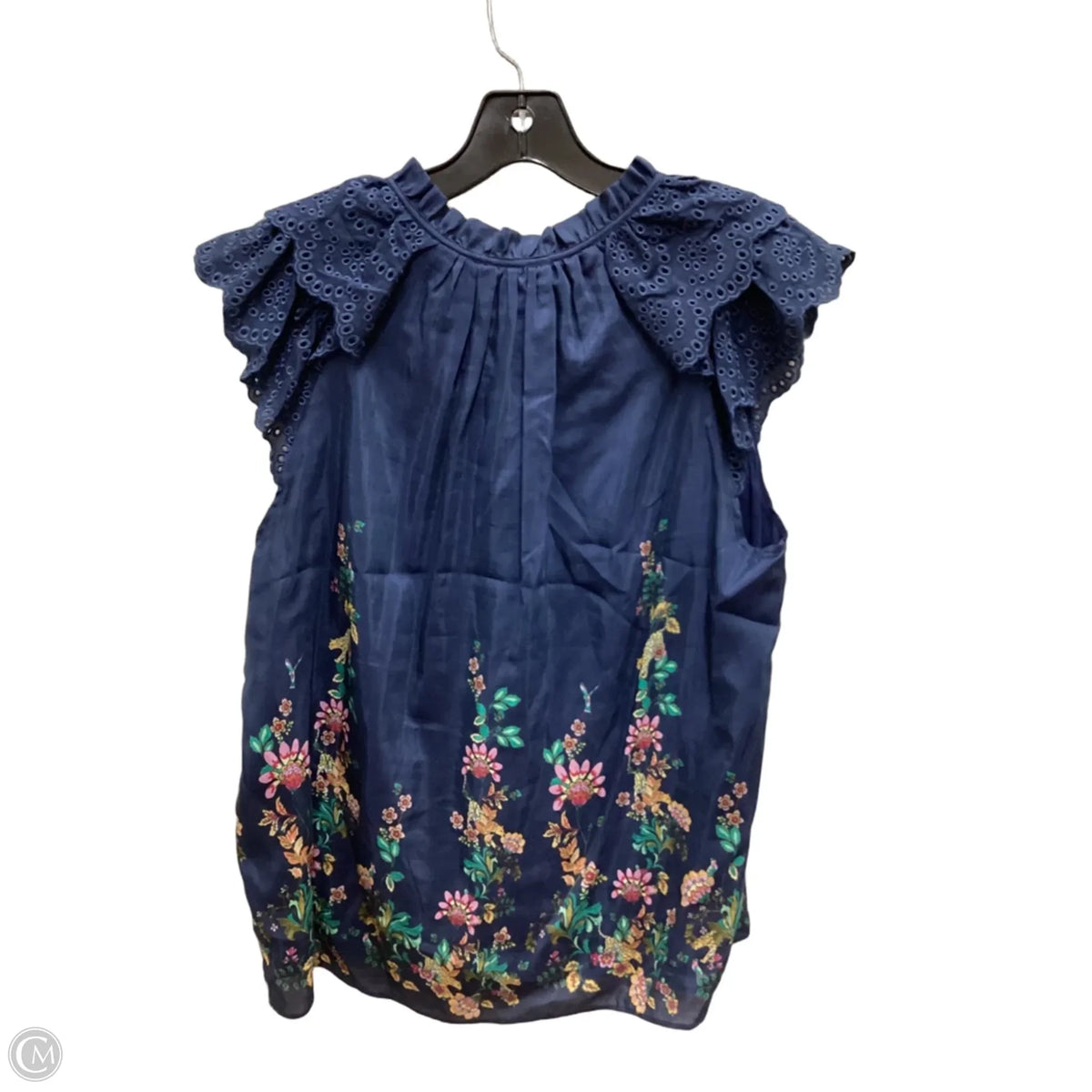 Blouse Sleeveless By Caballero In Blue, Size: M