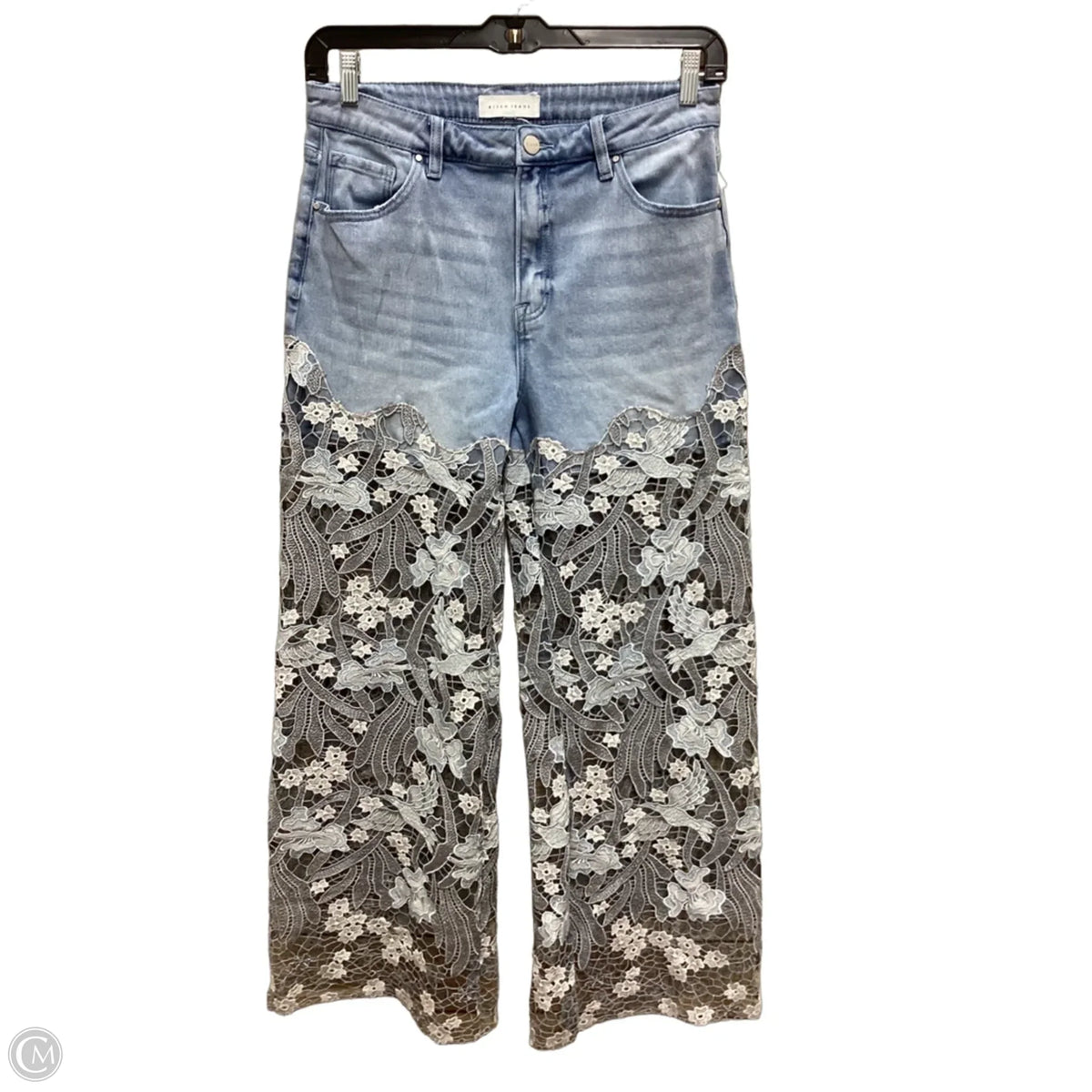 Jeans Wide Leg By Risen In Blue Denim, Size: 14
