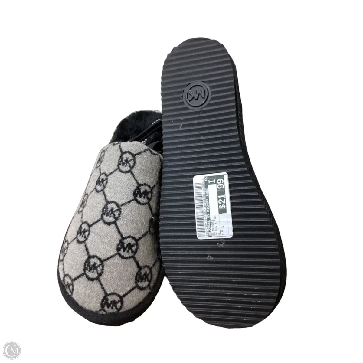 Slippers By Michael By Michael Kors In Black & Tan, Size: 8