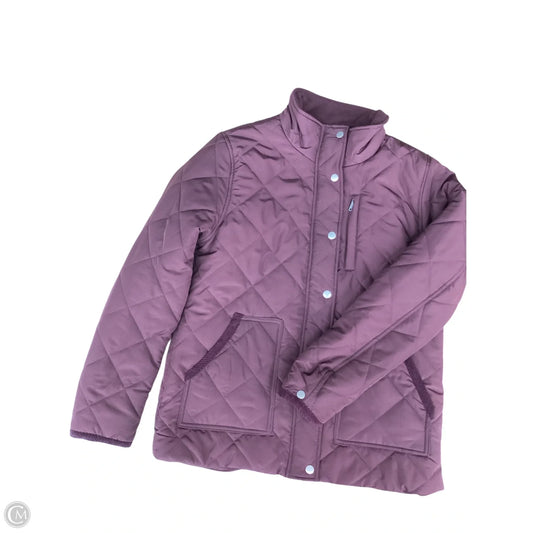 Coat Puffer & Quilted By Thread And Supply In Maroon, Size: M