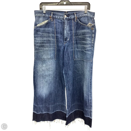 Jeans Wide Leg By Citizens Of Humanity In Blue Denim, Size: 10