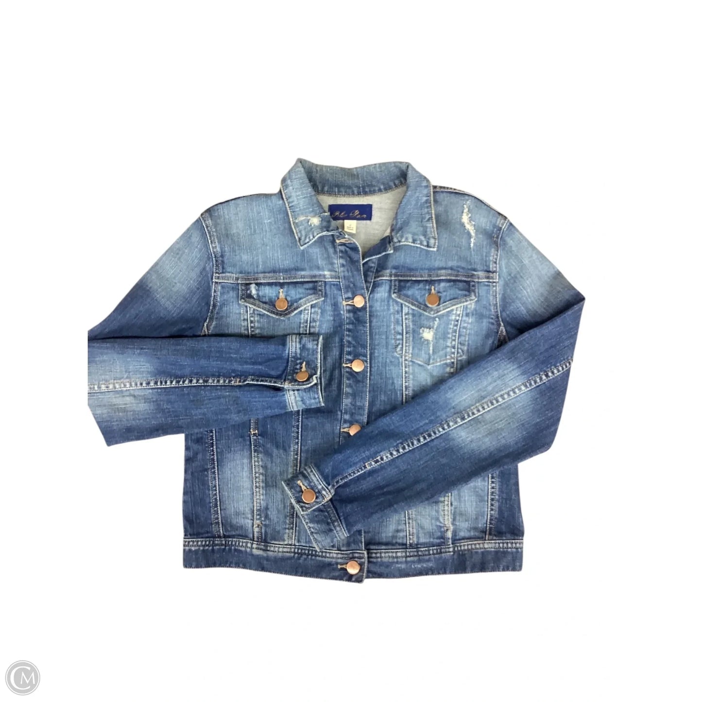 Jacket Denim By Blue Rain In Blue Denim, Size: S