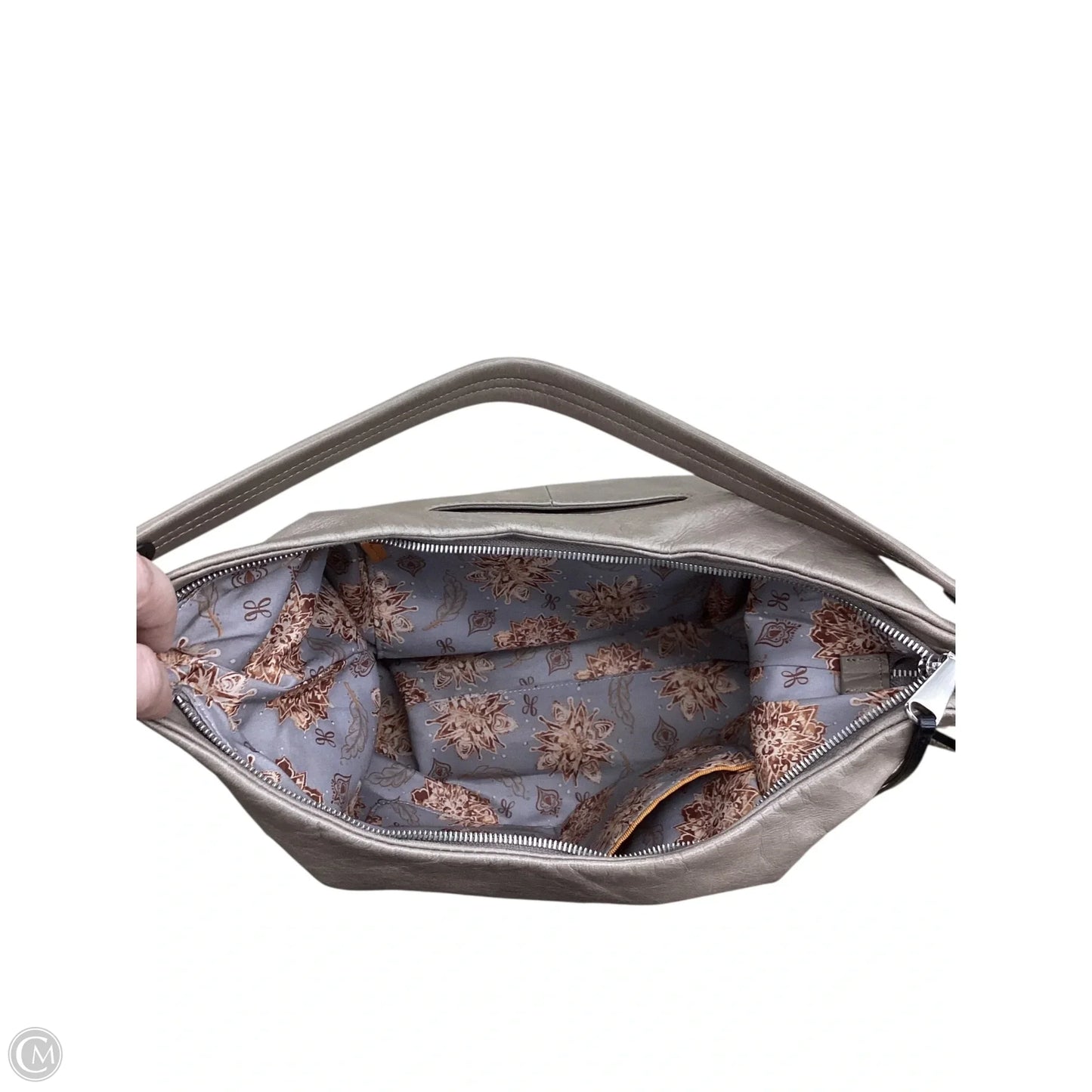 Handbag Leather By Hobo Intl, Size: Medium