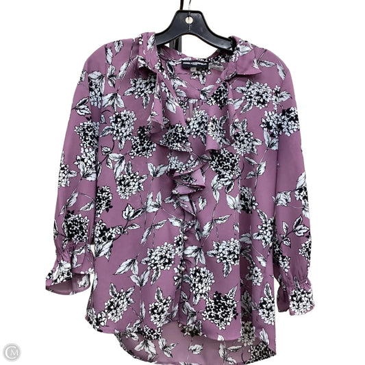 Blouse Designer By Karl Lagerfeld In Purple, Size: S
