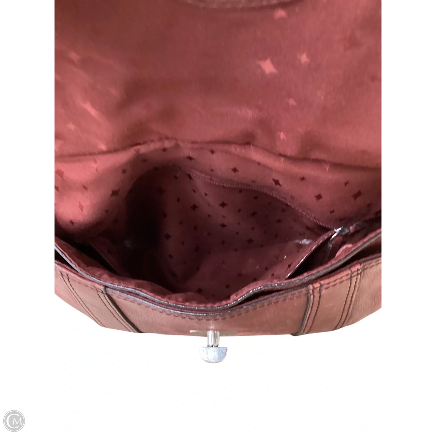 Crossbody Leather By Fossil, Size: Medium