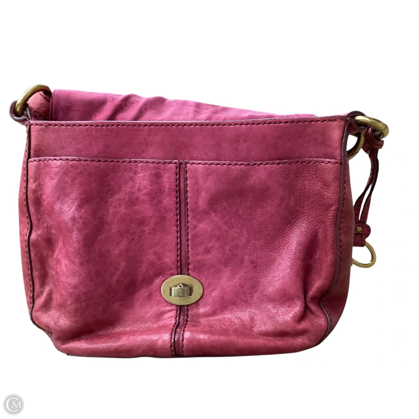 Crossbody Leather By Fossil, Size: Small