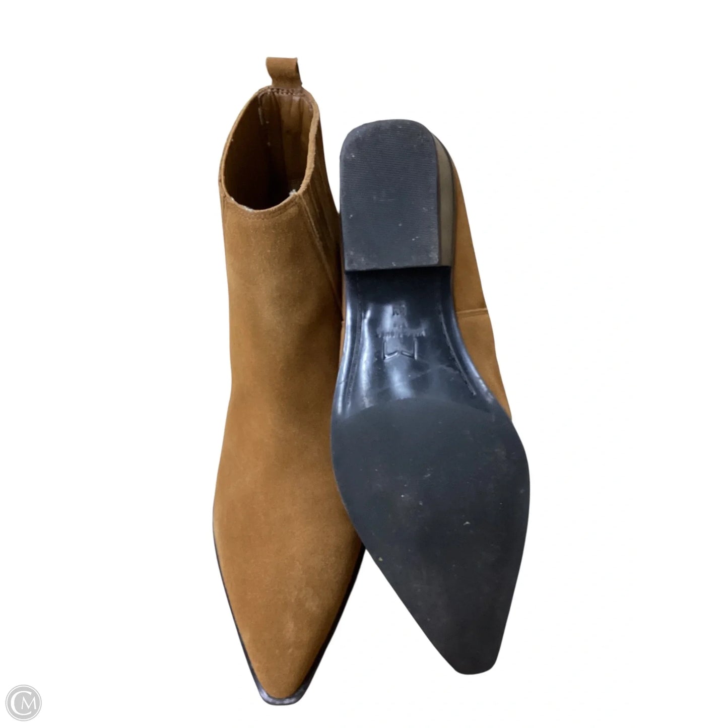 Boots Ankle Heels By Marc Fisher In Tan, Size: 8