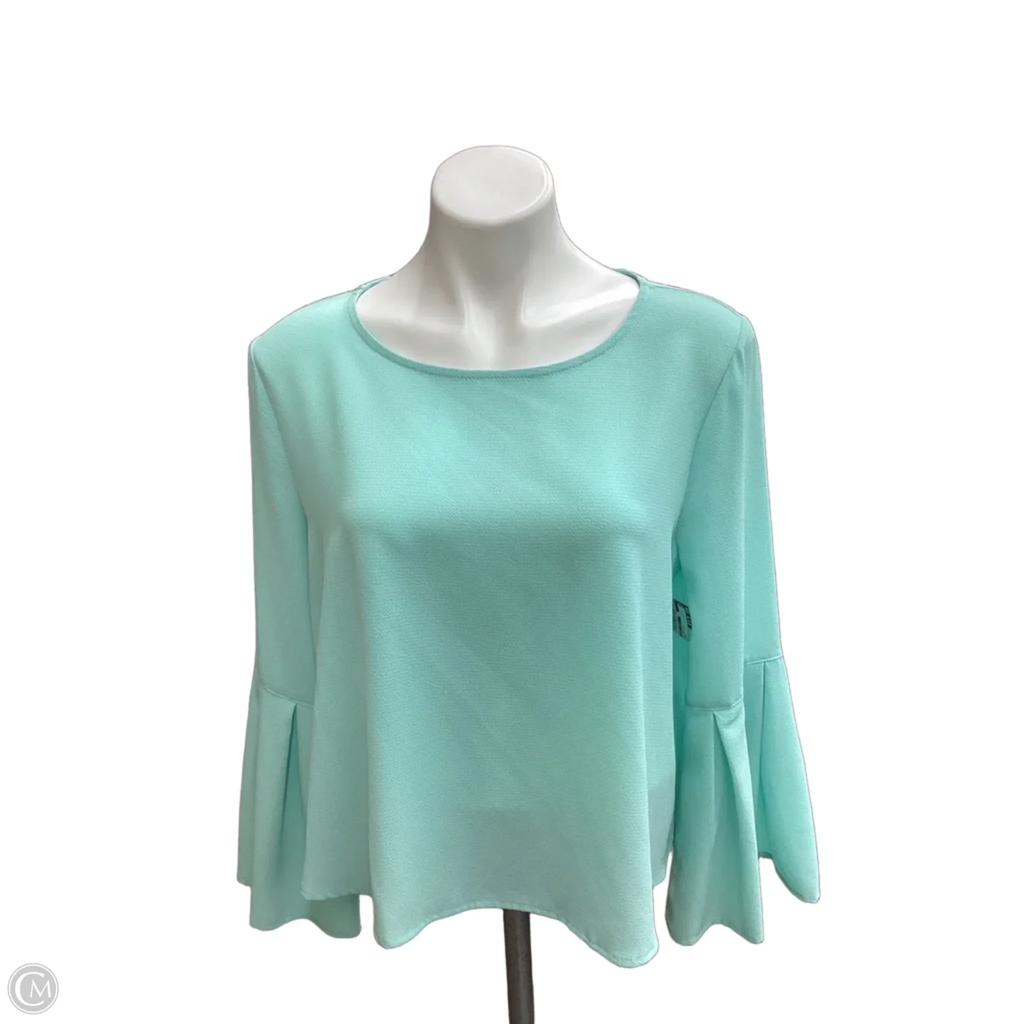 Blouse Long Sleeve By She + Sky In Aqua, Size: M
