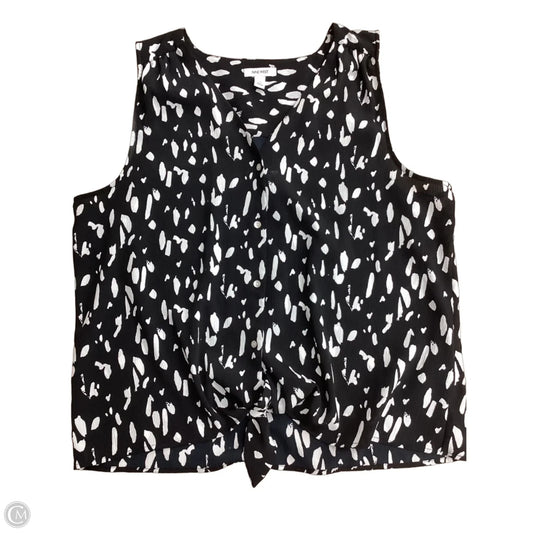 Blouse Sleeveless By Nine West In Black & White, Size: Xl