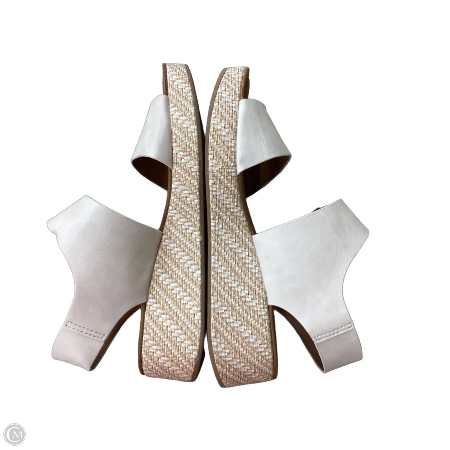 Sandals Heels Wedge By Sofft In Beige, Size: 9