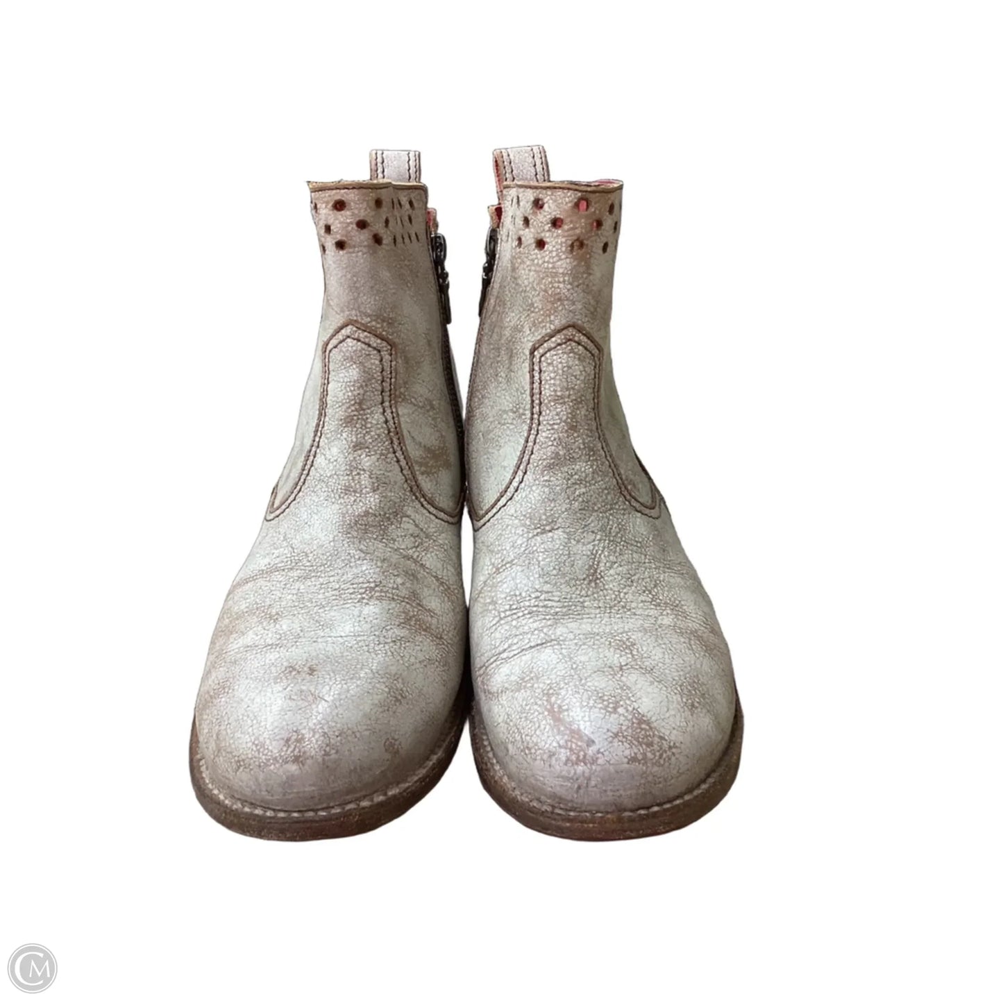 Boots Ankle Flats By Bed Stu In Cream, Size: 9