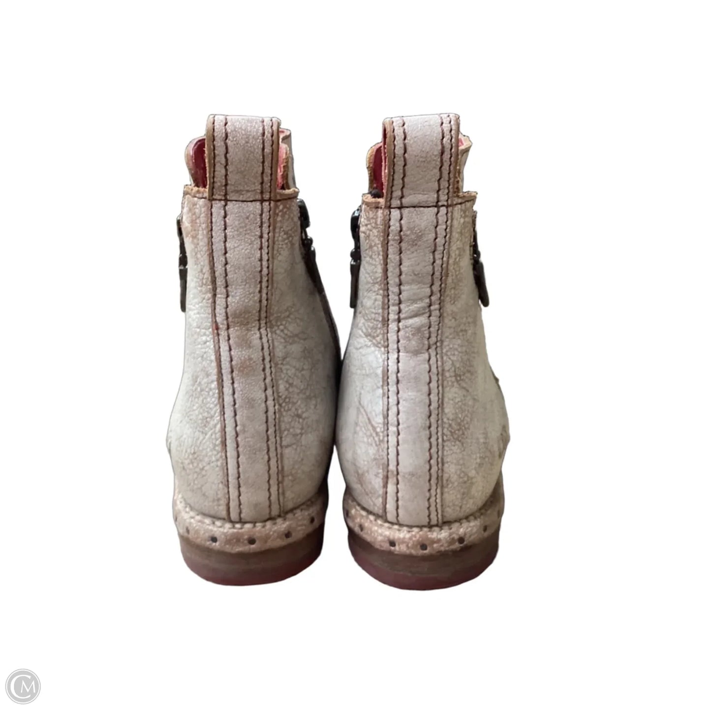 Boots Ankle Flats By Bed Stu In Cream, Size: 9