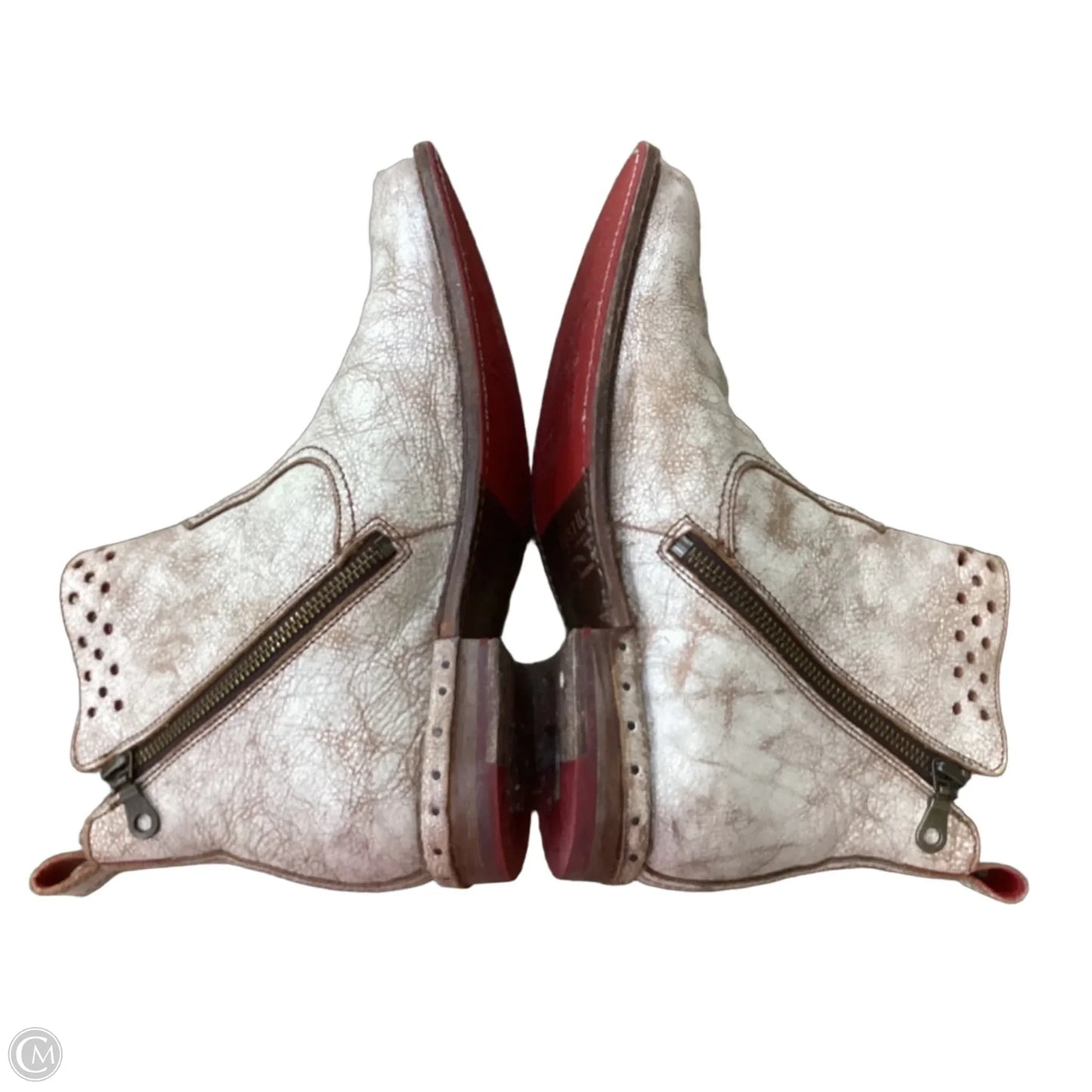 Boots Ankle Flats By Bed Stu In Cream, Size: 9