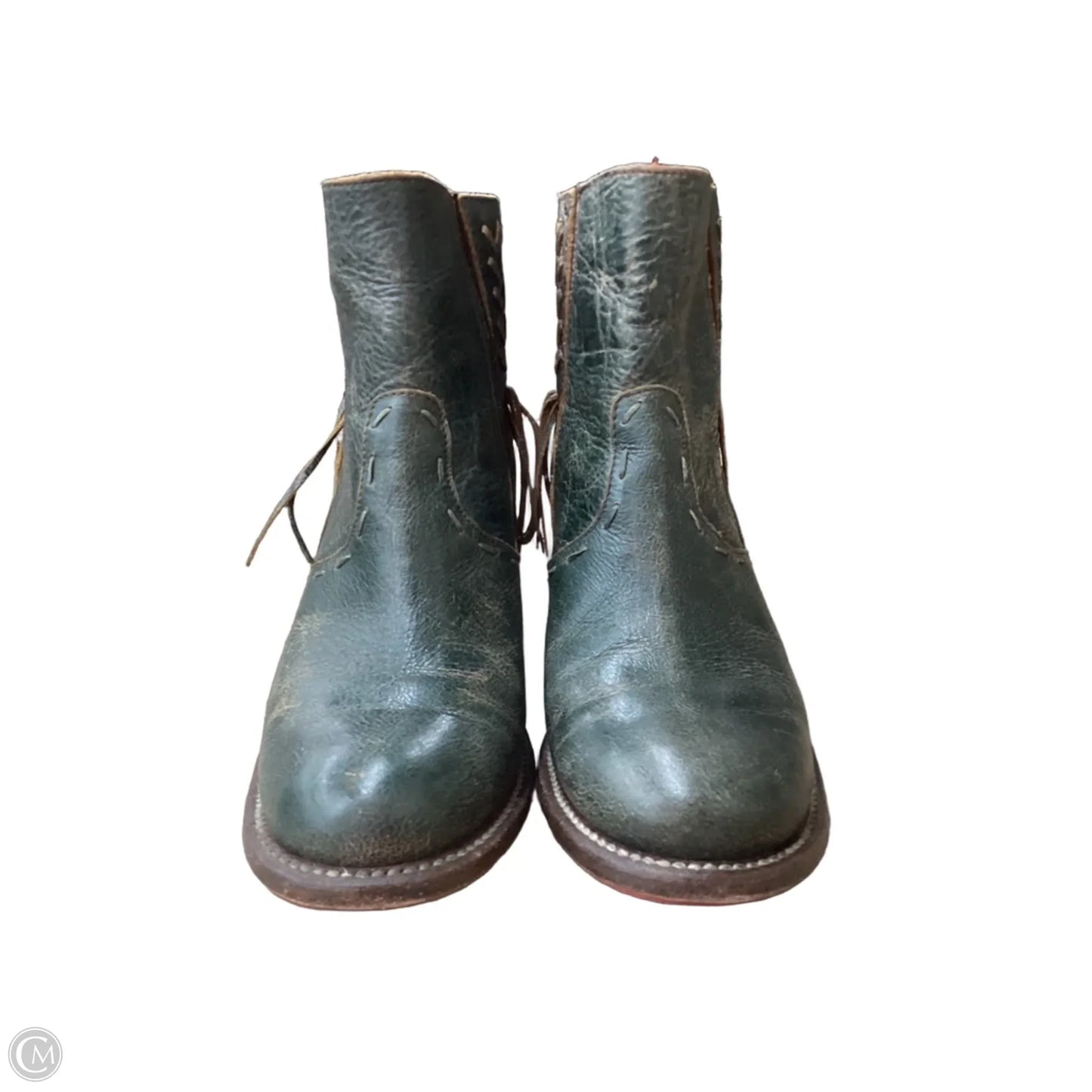 Boots Ankle Heels By Bed Stu In Green, Size: 9
