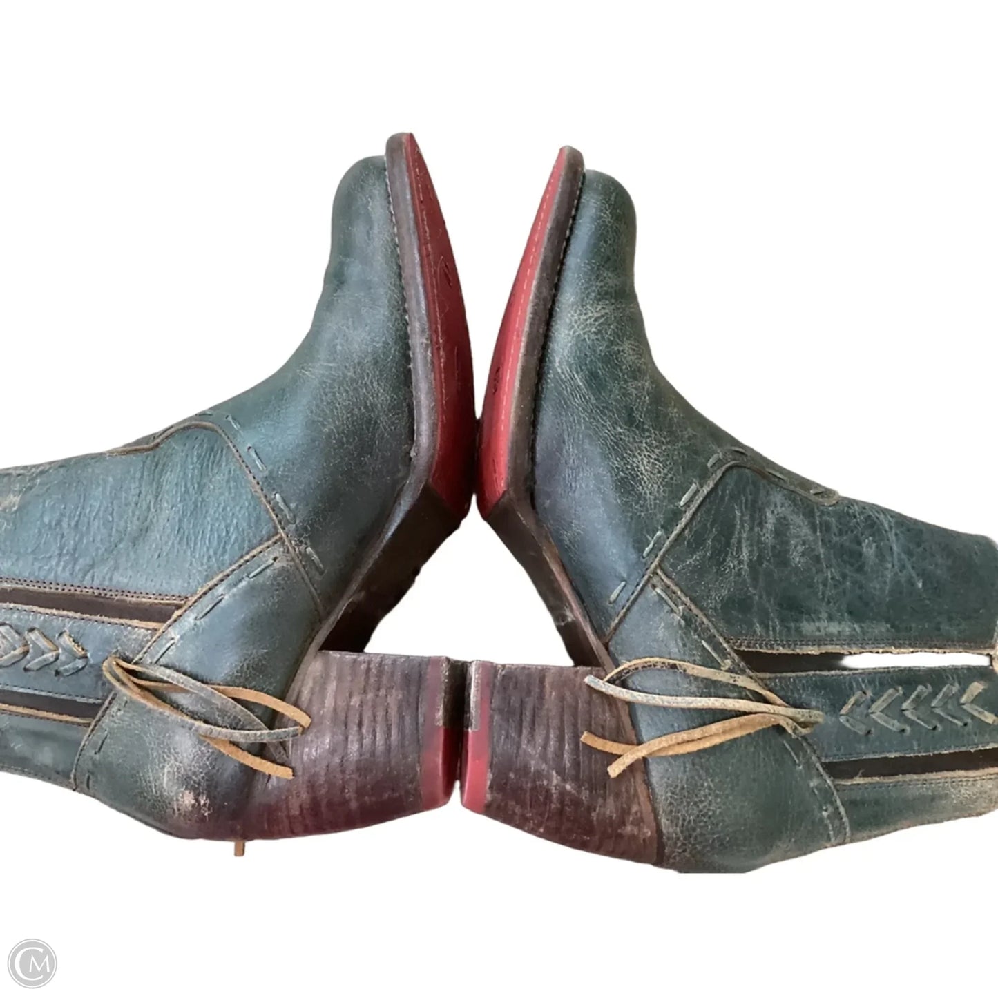 Boots Ankle Heels By Bed Stu In Green, Size: 9