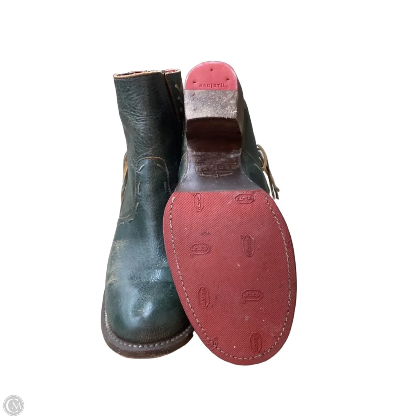 Boots Ankle Heels By Bed Stu In Green, Size: 9