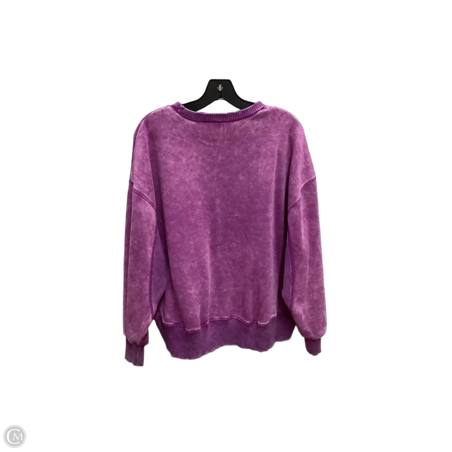 Sweatshirt Crewneck By Zenana In Purple, Size: M