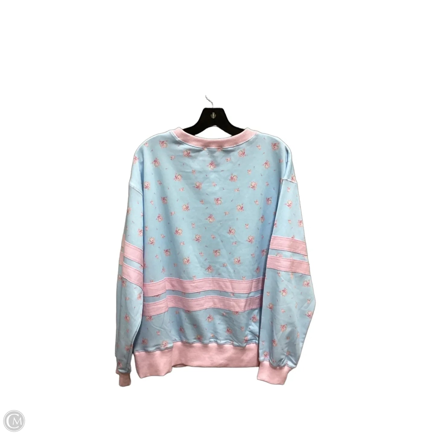 Sweatshirt Crewneck By Peach Love Cream California In Blue & Pink, Size: S