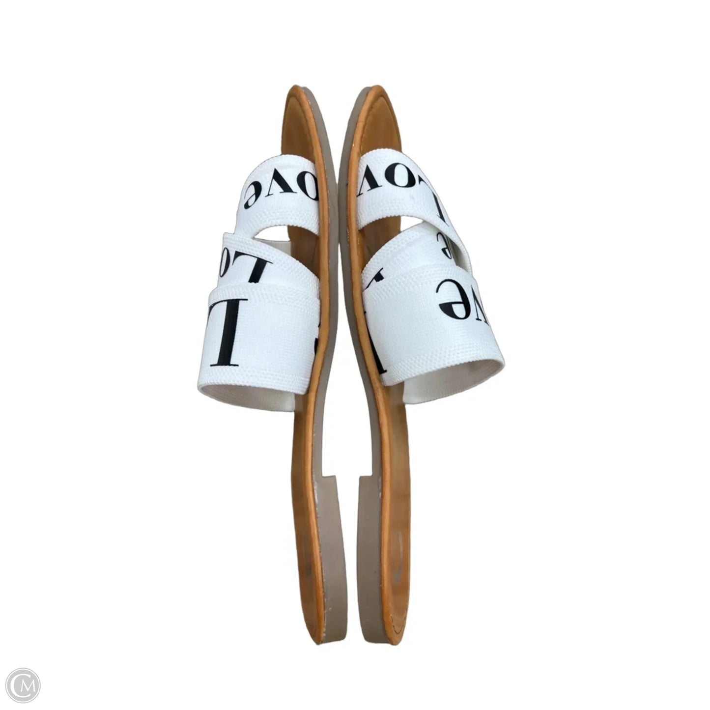 Sandals Flats By Clothes Mentor In White, Size: 10