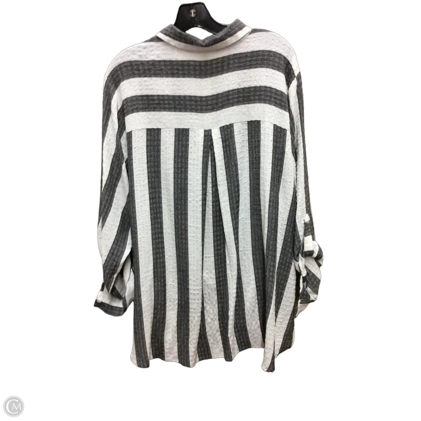 Top Long Sleeve By Jane And Delancey In Striped Pattern, Size: 1x