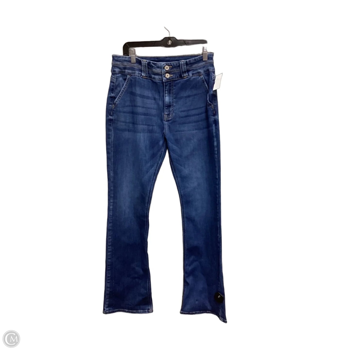 Jeans Flared By Kancan In Blue Denim, Size: 12