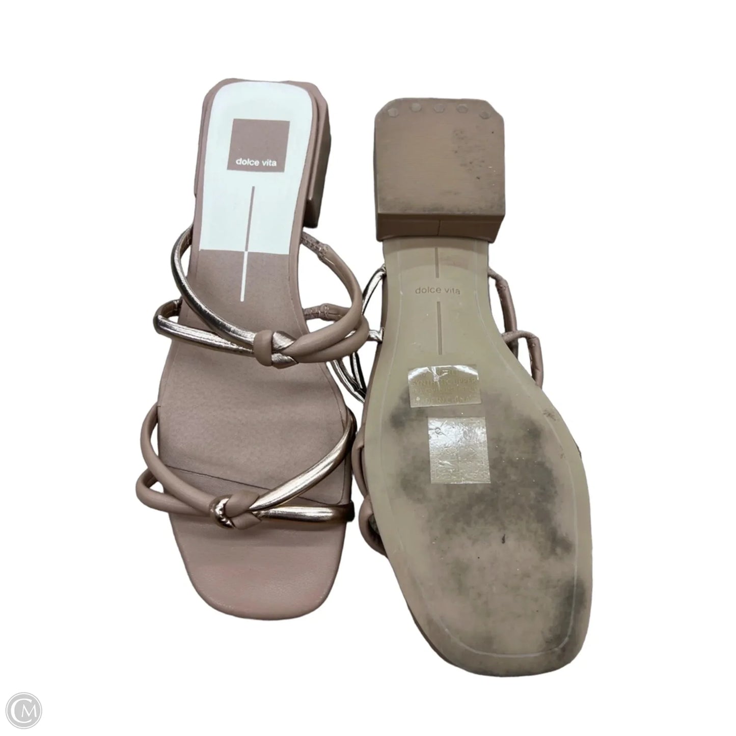 Sandals Flats By Dolce Vita In Brown & Cream, Size: 10