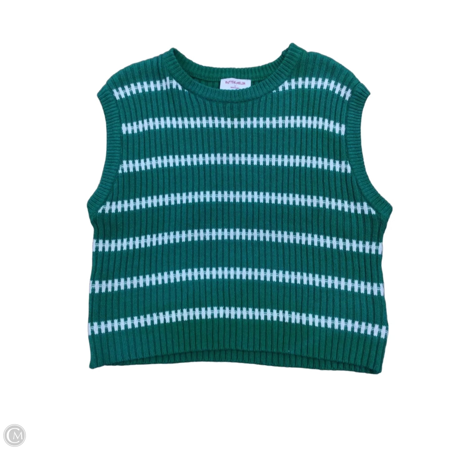 Vest Sweater By Clothes Mentor In Green, Size: S