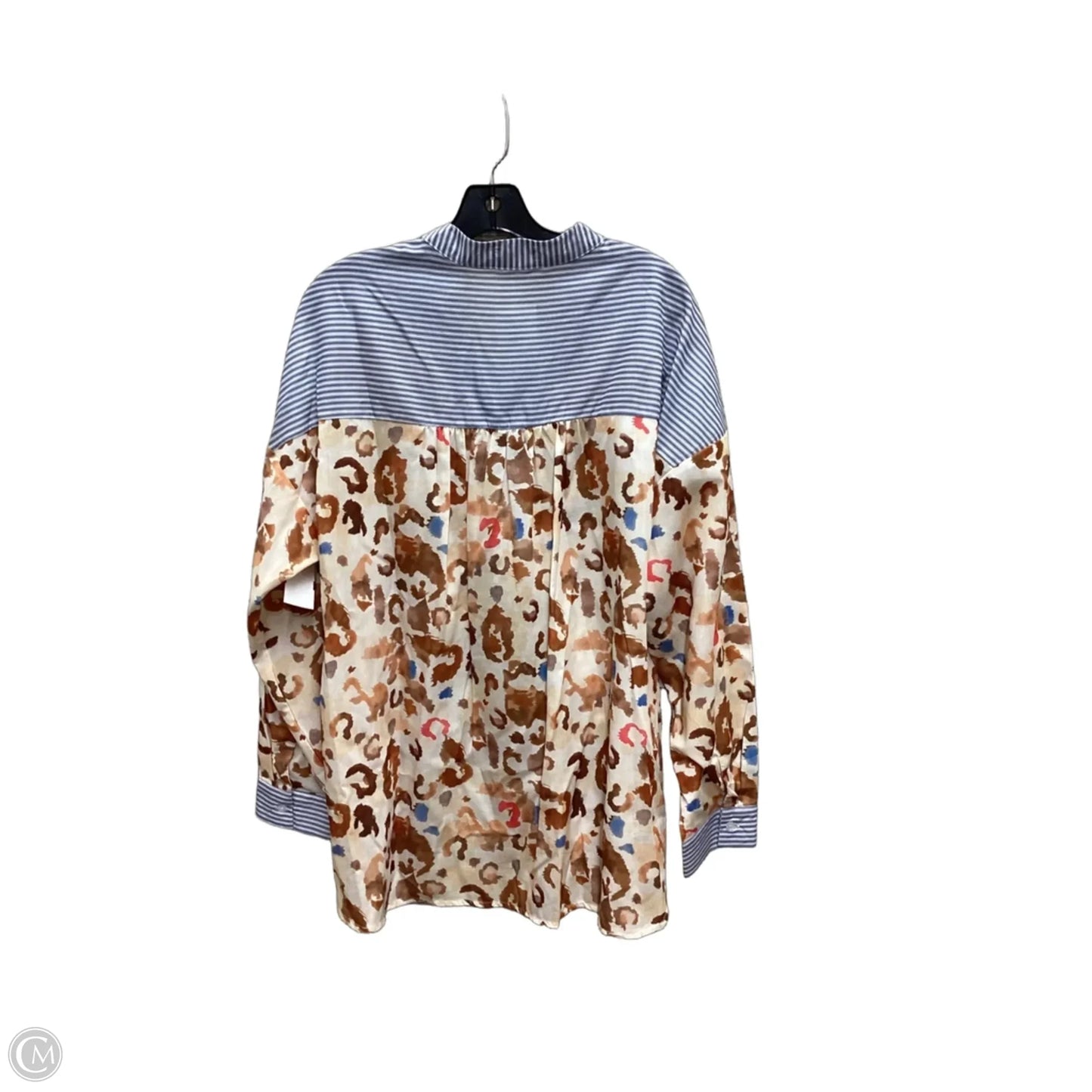 Blouse Long Sleeve By Indulge In Animal Print, Size: L