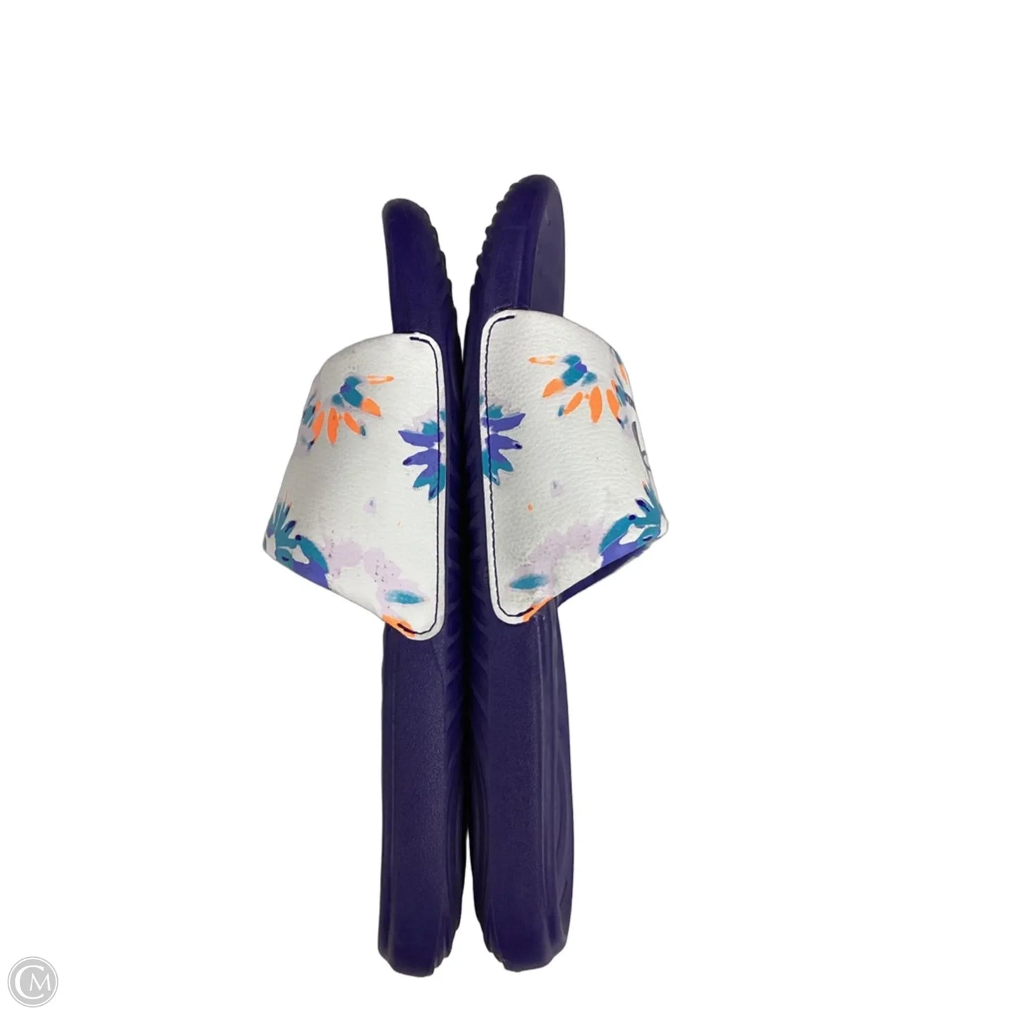 Sandals Flats By Under Armour In Blue & Orange, Size: 9