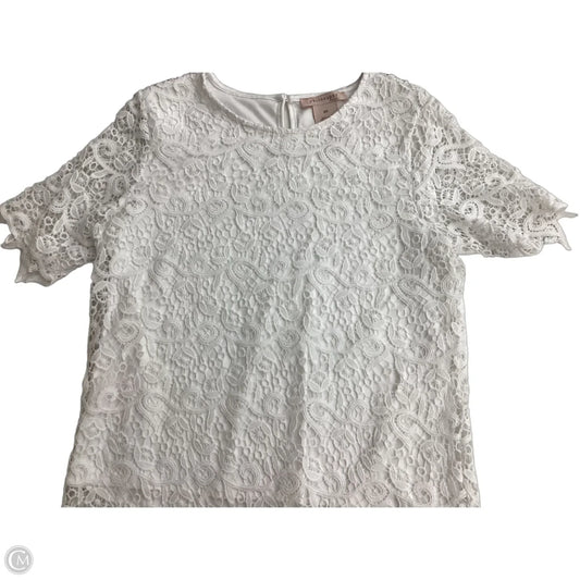 Top Short Sleeve By Philosophy In White, Size: S