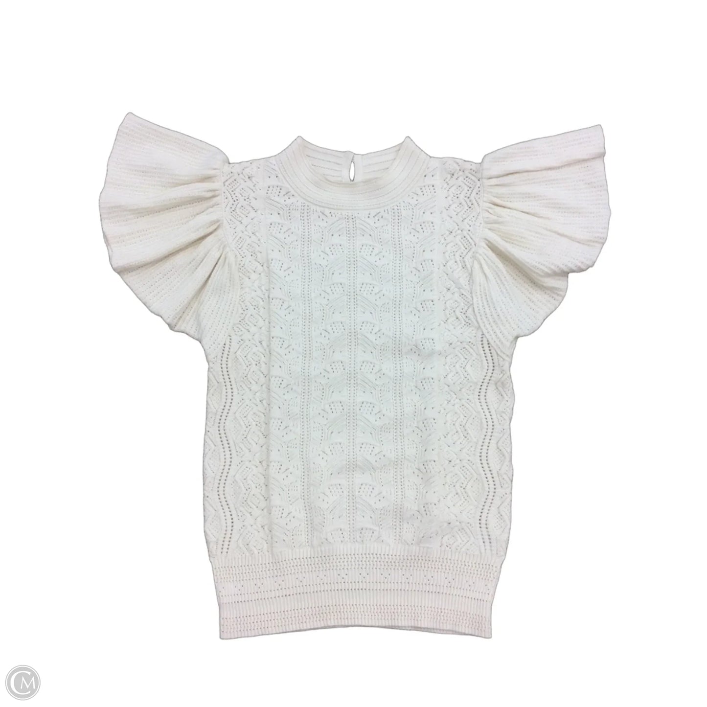 Sweater Short Sleeve By Elie Tahari In Cream, Size: S