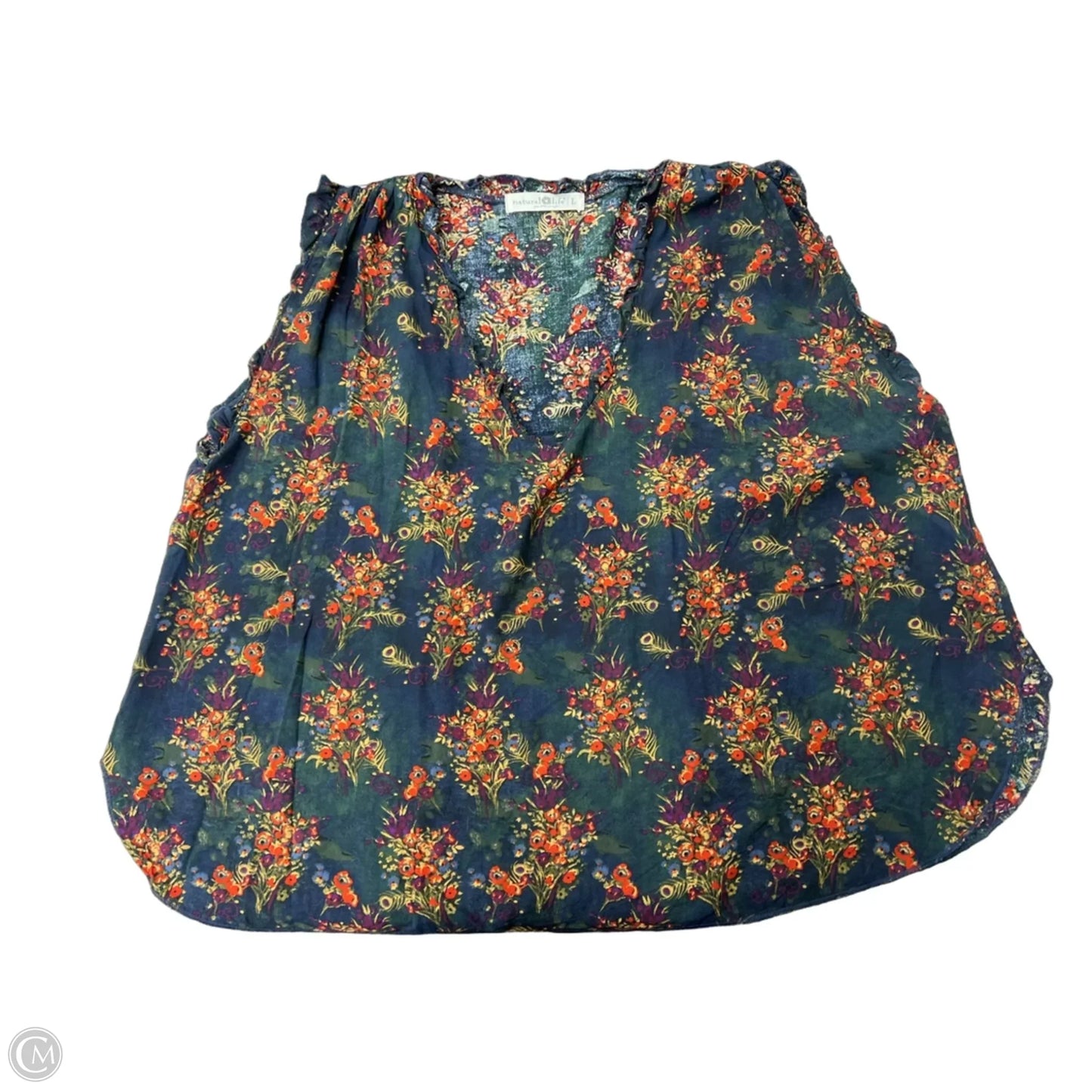 Blouse Sleeveless By Natural Life In Floral Print, Size: L