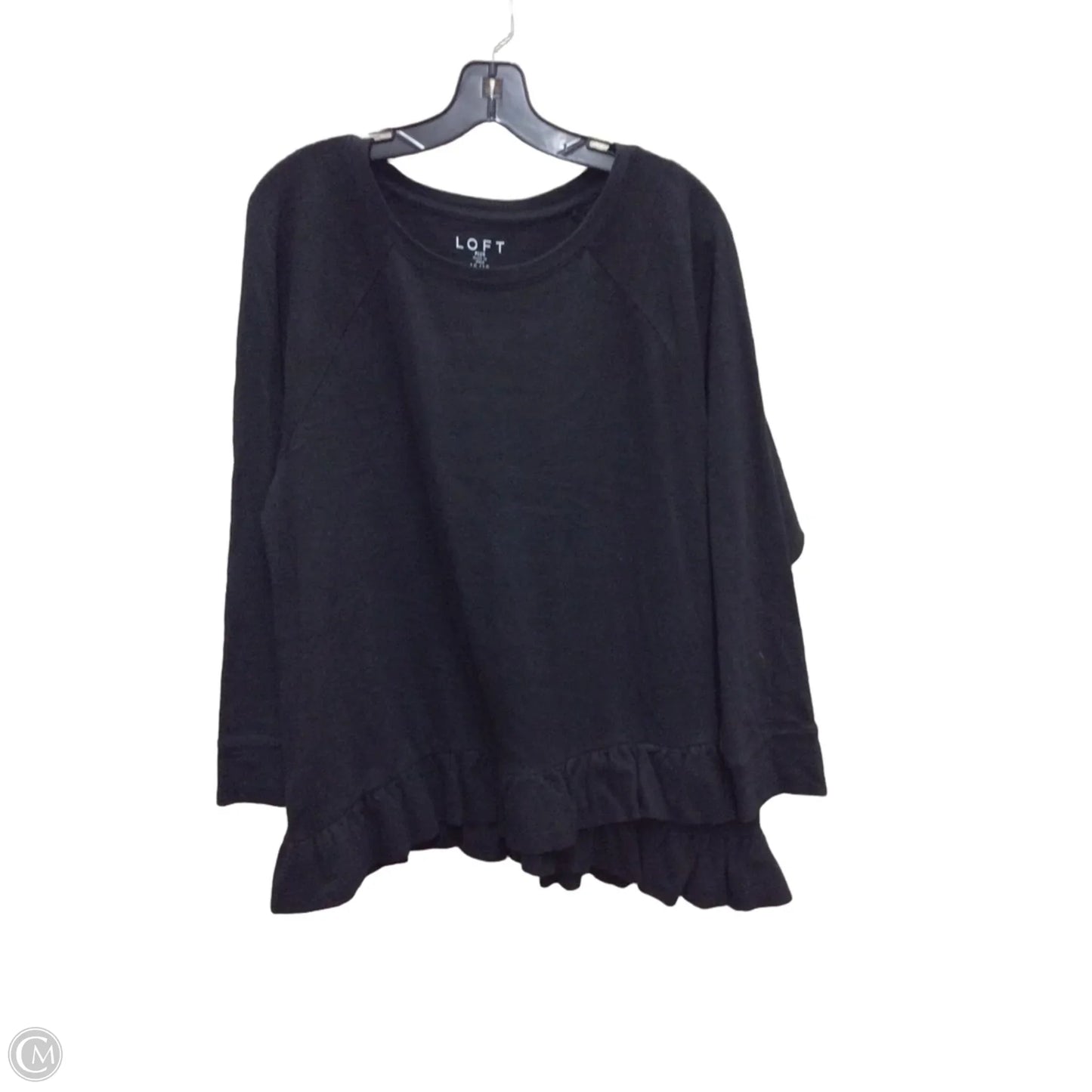 Top Long Sleeve By Loft In Black, Size: Xl