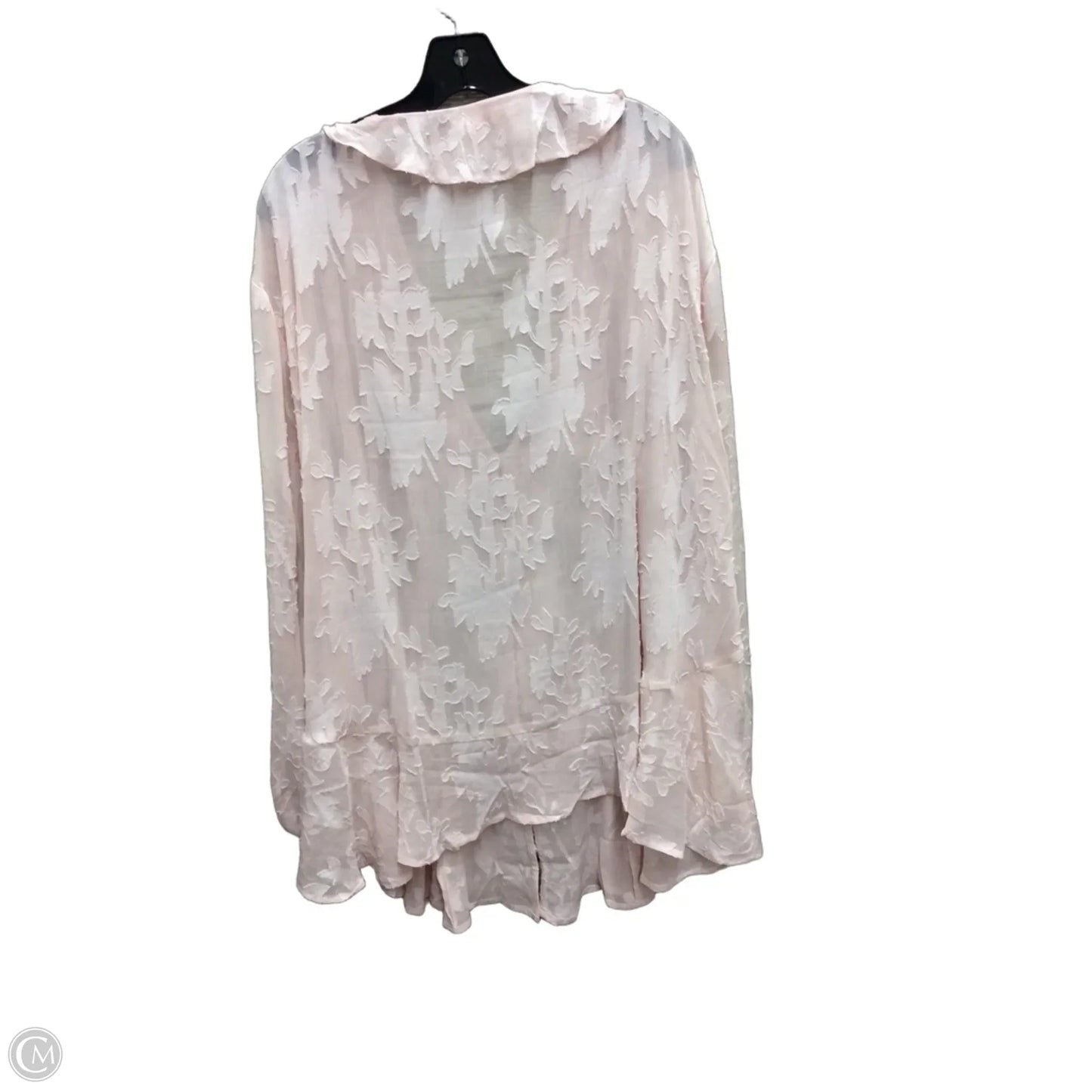 Blouse Long Sleeve By Torrid In Pink, Size: 1x