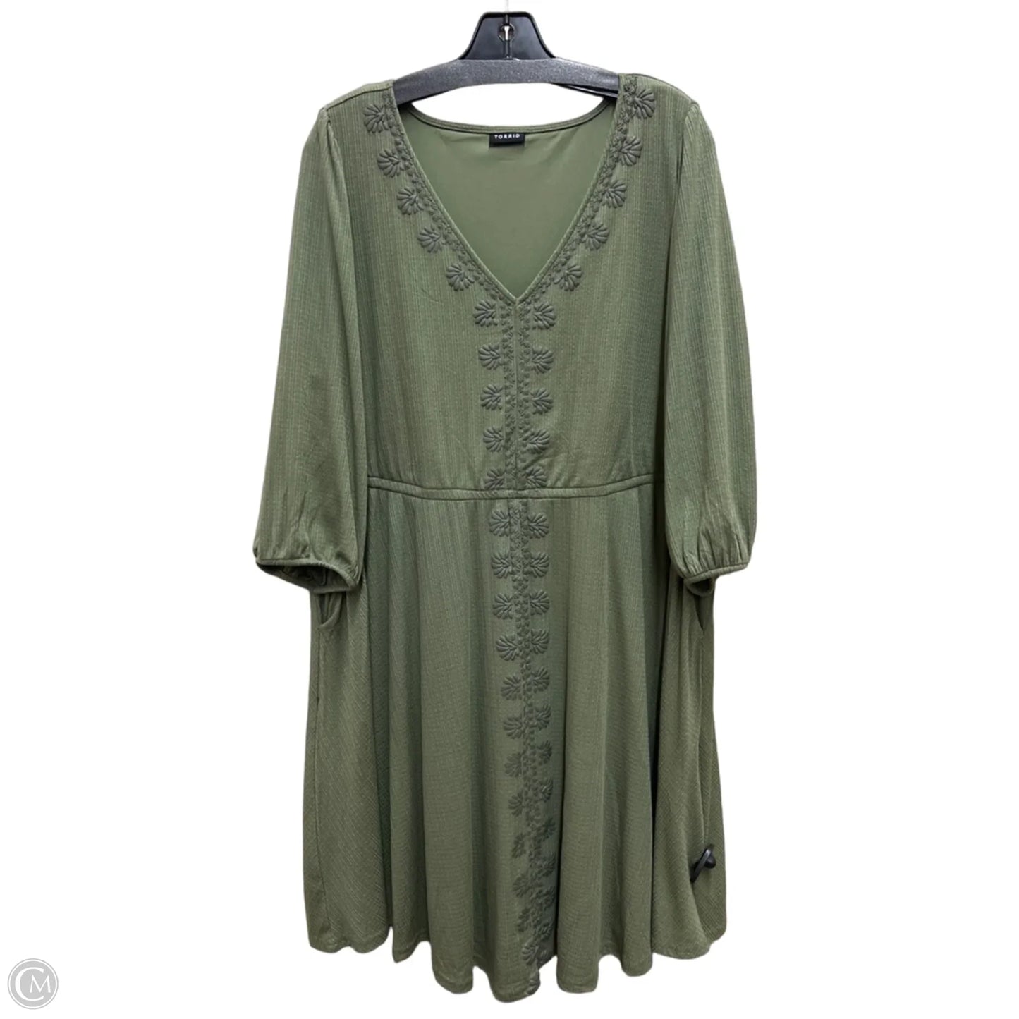 Dress Casual Midi By Torrid In Green, Size: 3x