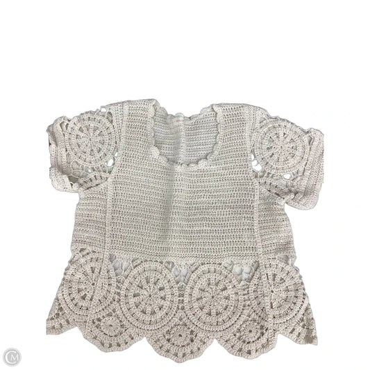 Top Short Sleeve By Solitaire In Cream, Size: M