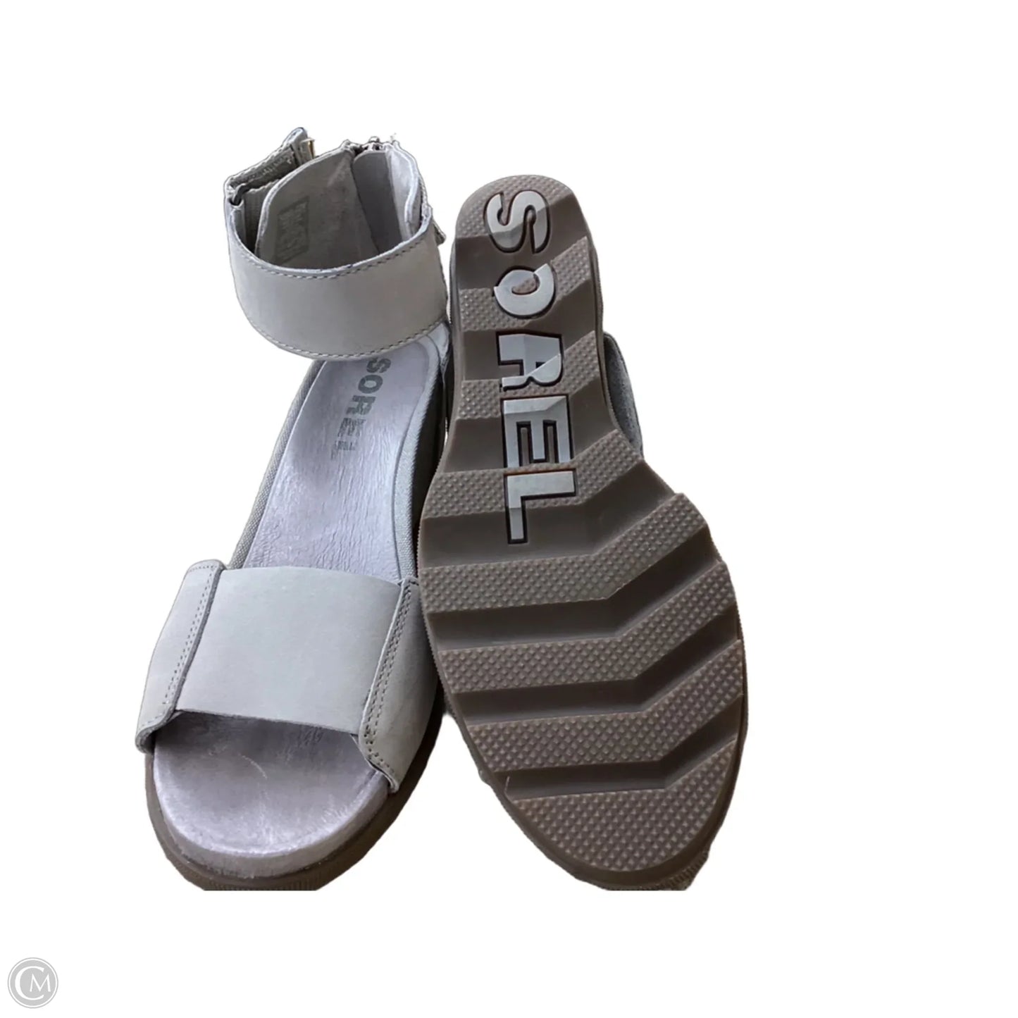 Sandals Heels Wedge By Sorel In Grey, Size: 9