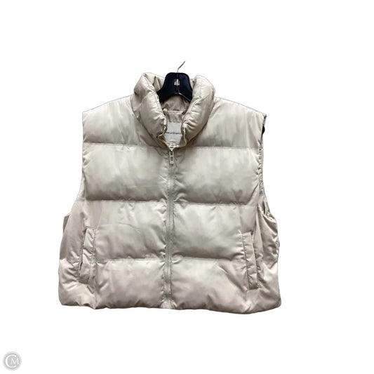 Vest Puffer & Quilted By Thread And Supply In Tan, Size: L