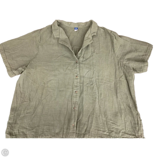 Top Short Sleeve By Old Navy In Green, Size: Xxl