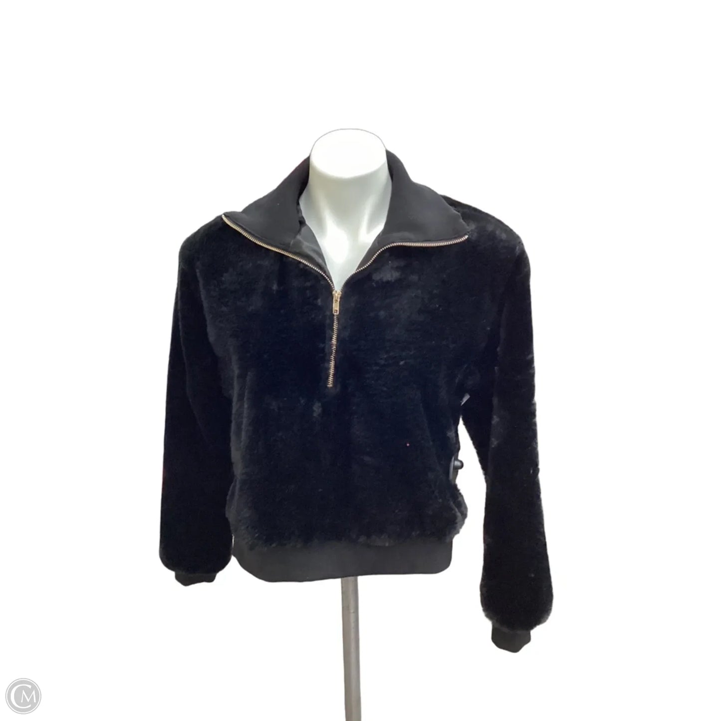 Sweatshirt Collar By Clothes Mentor In Black, Size: S