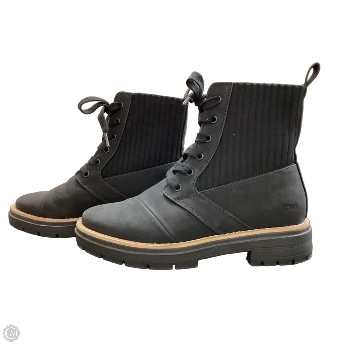 Boots Combat By Toms In Black, Size: 6.5
