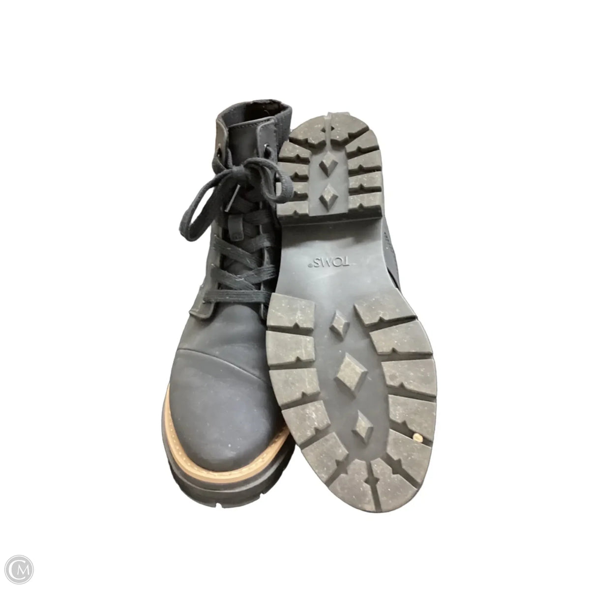 Boots Combat By Toms In Black, Size: 6.5