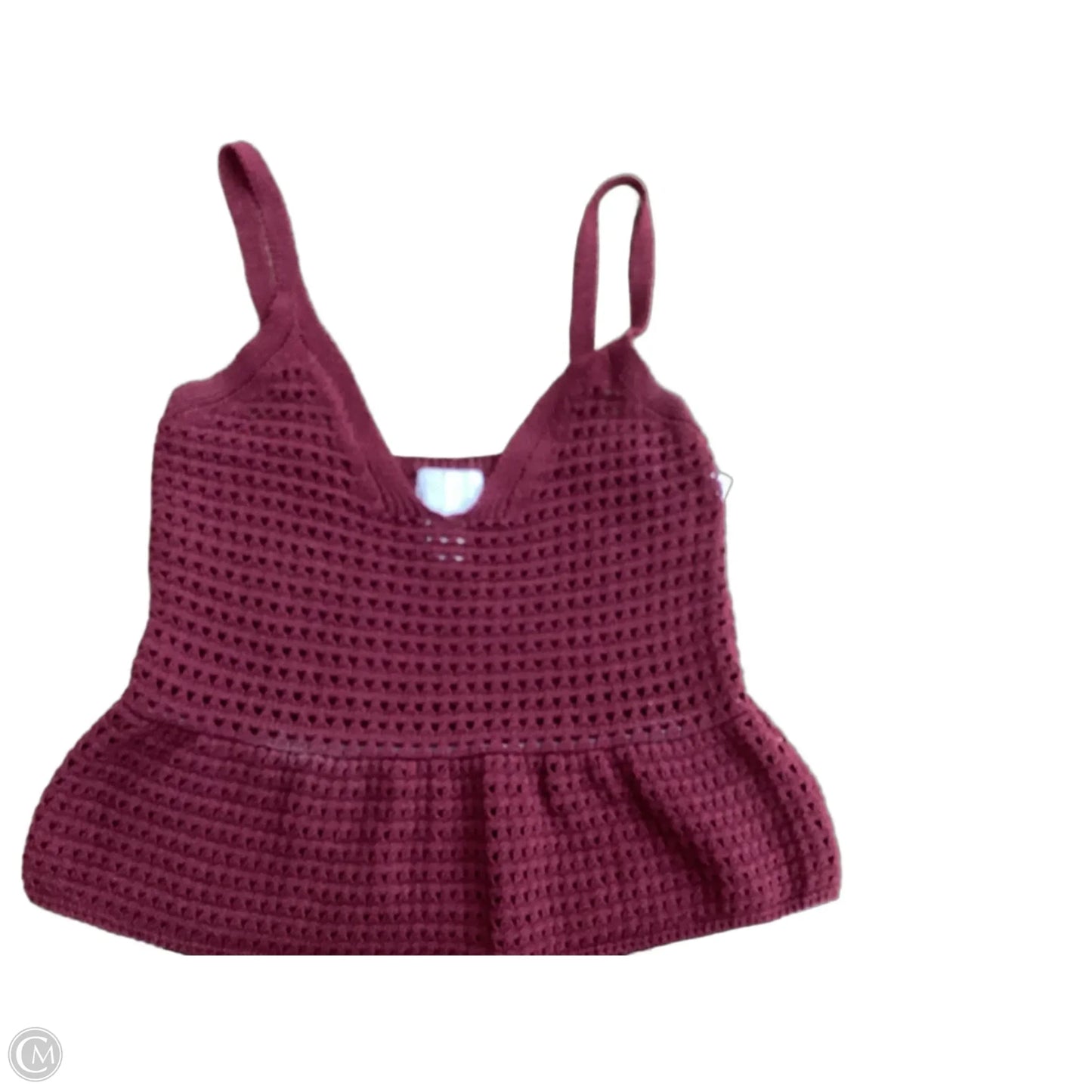 Top Sleeveless By H&m In Red, Size: S