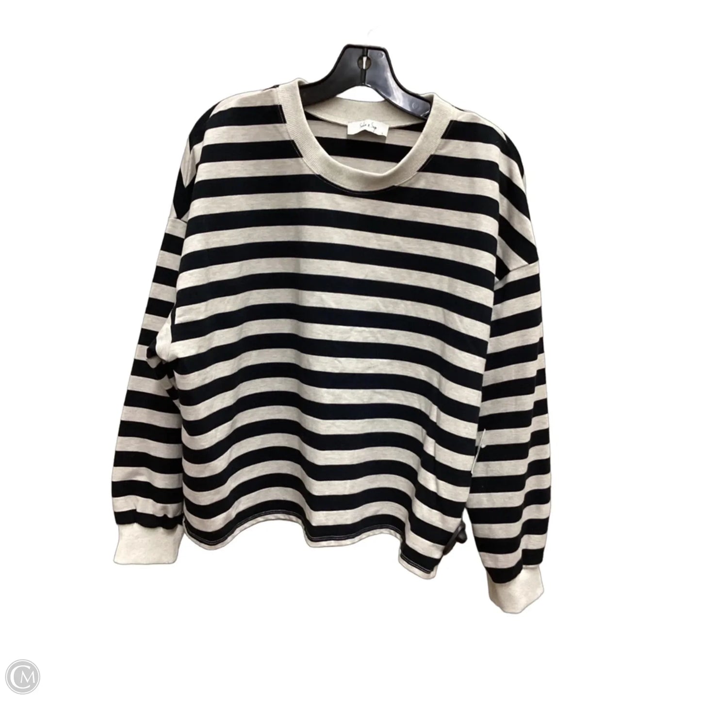 Sweatshirt Crewneck By Sadie & Sage In Striped Pattern, Size: S
